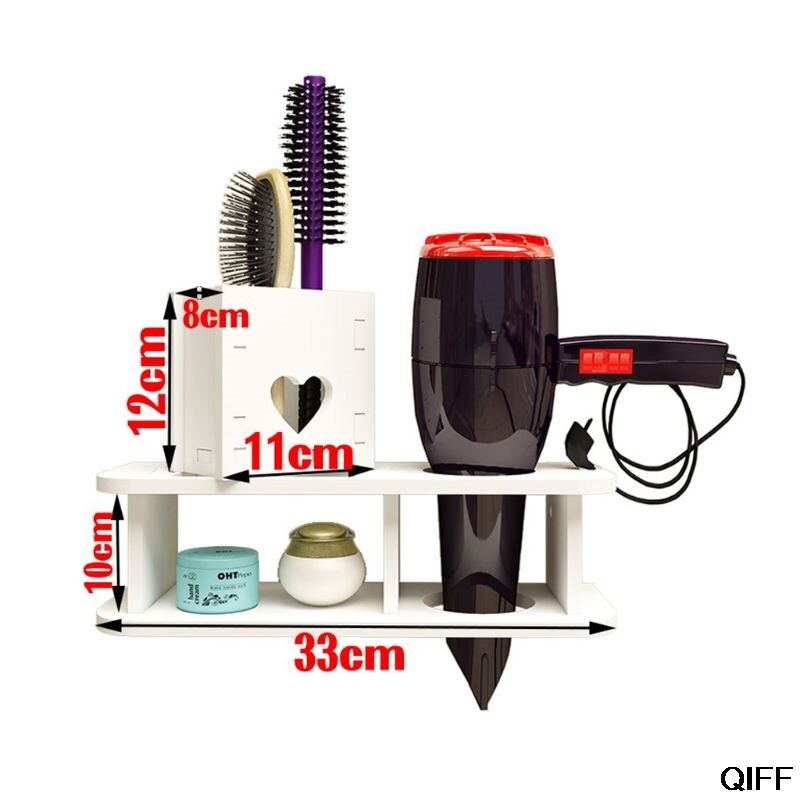 Bathroom PVC Board Waterproof Rack Bathroom Storage Rack Hair Dryer Toilet Toiletries Waterproof Free Punching Storage Cabinet: Multi-function