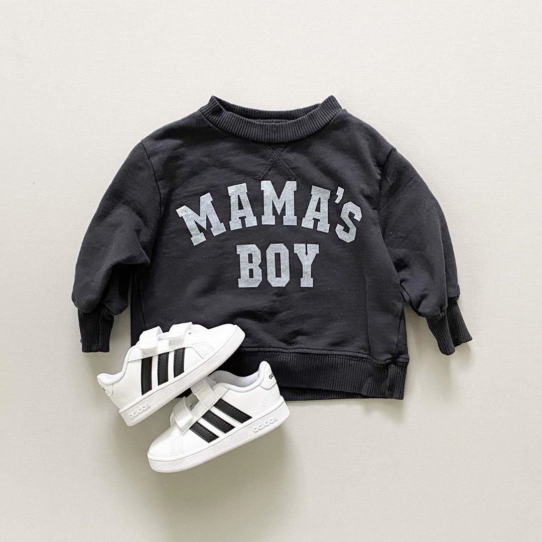 Suéter infantil MAMA S GIRL letra top