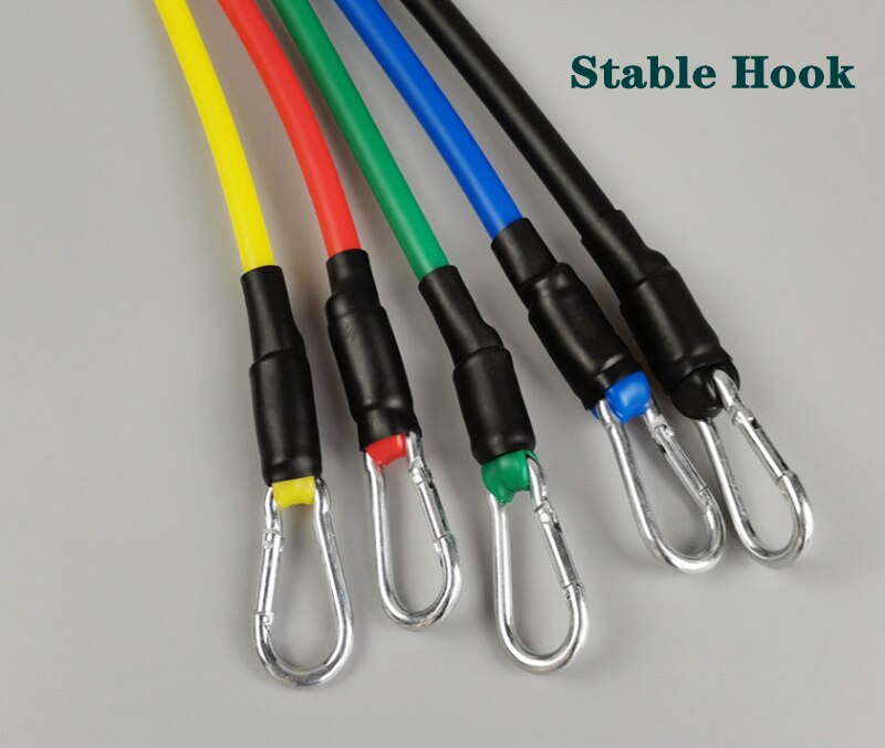 Versterkte 11Pcs Bodylastics Resistance Bands Set Met Deur Anker, Handgrepen, Enkelbandjes Voor Home Gym Workout