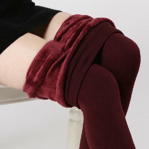 Legging en velours épais doublé polaire pour femme, pantalon Slim, extensible et thermique, haute élasticité et bonne , collection automne et hiver