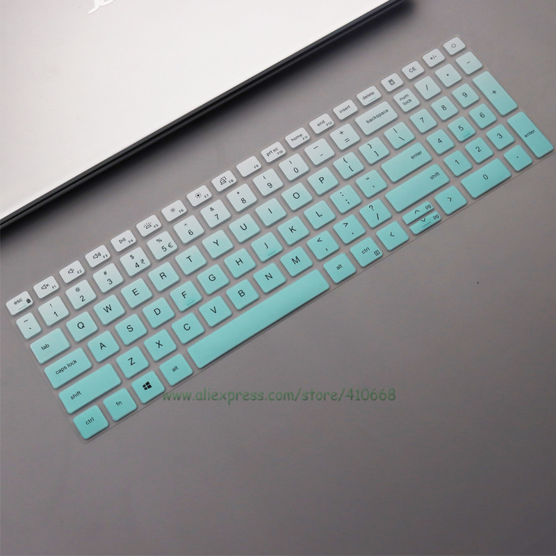 Laptop keyboard Cover Protector Skin For Dell inspiron 15 5510 5515 5518 &amp; DELL inspiron 16 PLUS 7610 DELL Latitude 3520: gradual Skyblue