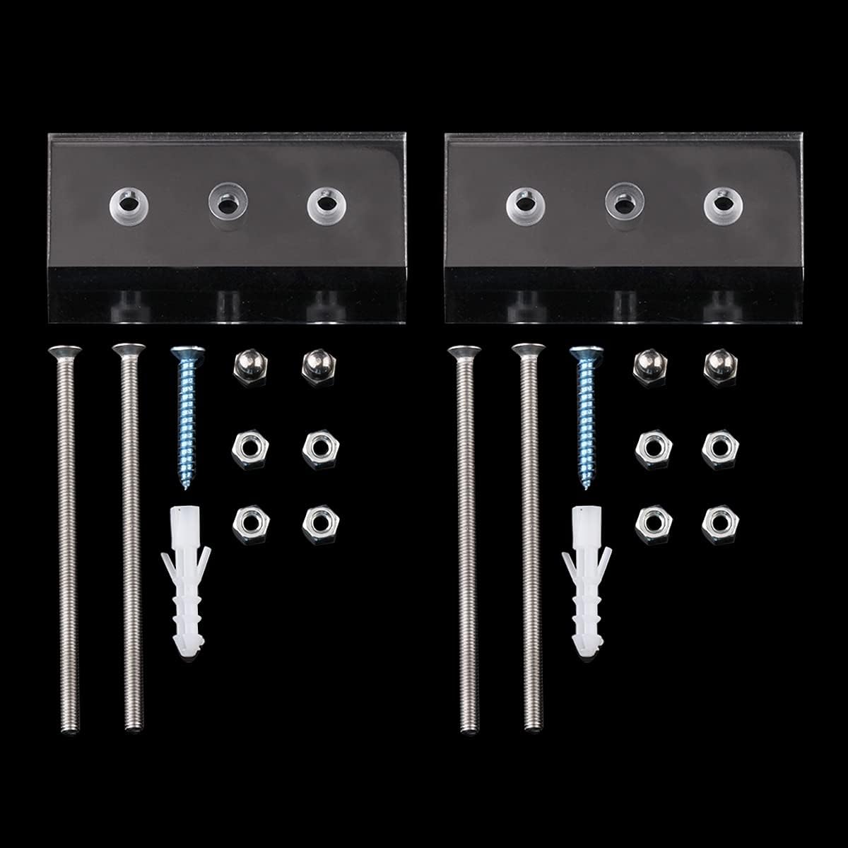 2Pc Skateboard Wall Mount Hanger Longboard Deck Display Stand Transparent Acrylic Indoor Floating Skateboard Storage Holder Rack
