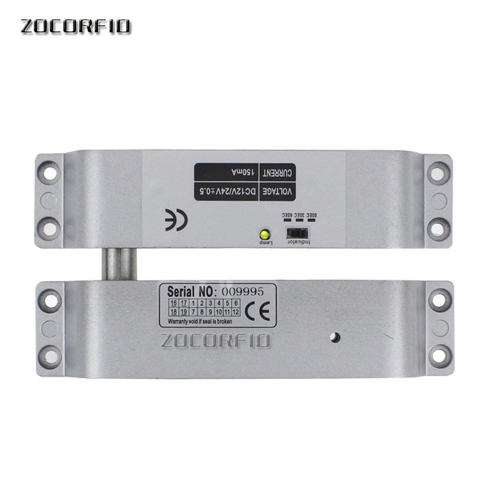 Electric Cylinder Bolt Lock DC 12V Fail Safe for Access Control Security Lock Door System With Time Delay