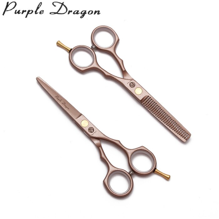 Z1104 5.5" 16cm JP Purple Dragon Rose Gold Scissors For Hairdresser Cutting Shears Thinning Scissors Hair Scissors: Z1104 Jin D 5.5N