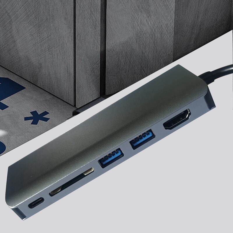 HOT-6 in 1 USB C HUB, a HDMI Gigabit Ethernet Port 2XUSB3.0 SD PD per PC Laptop