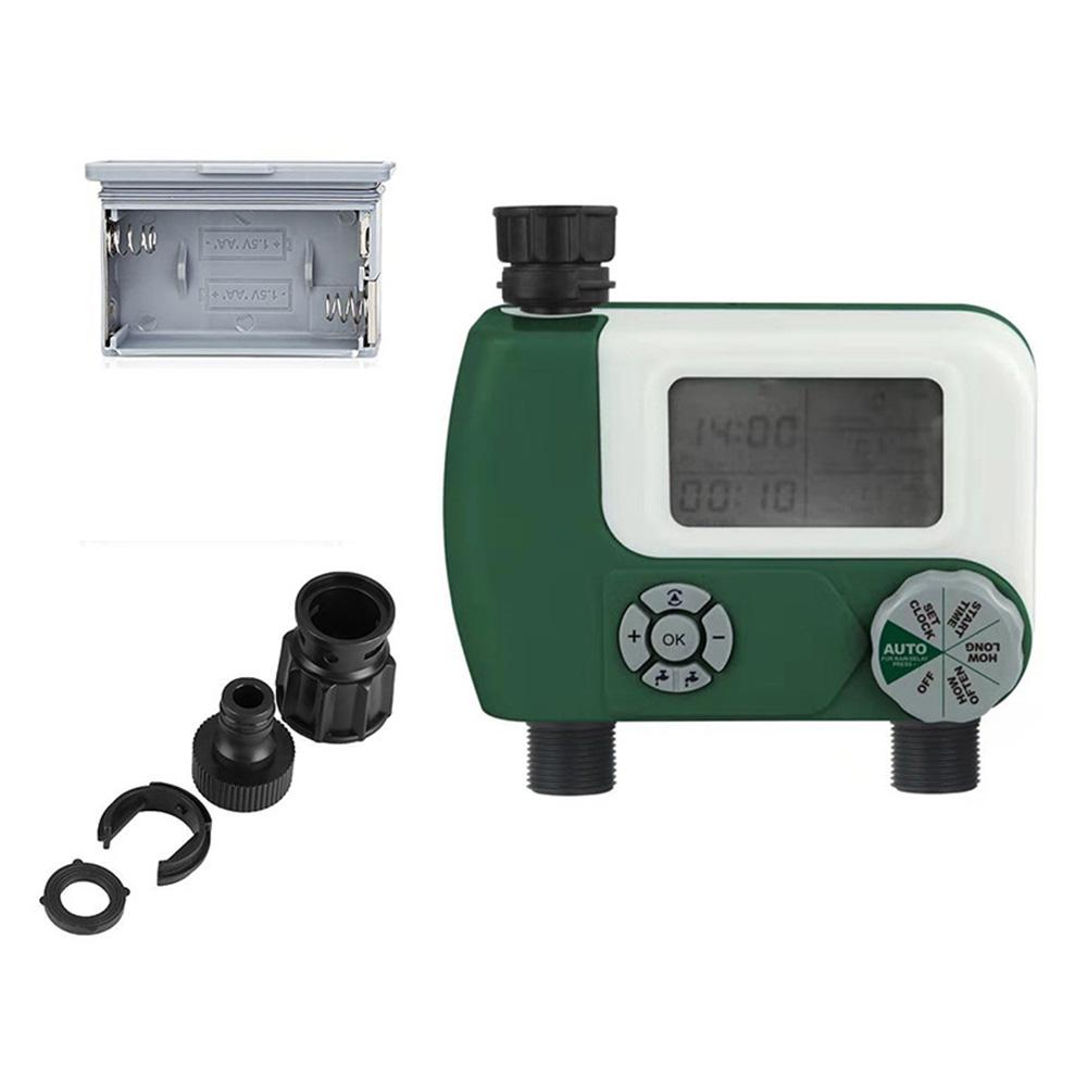 Water Timer Garden Sprinkler Automatic Watering Sprinkler System Irrigation Controller Programmable Hose Faucet Timer 2 Outlet