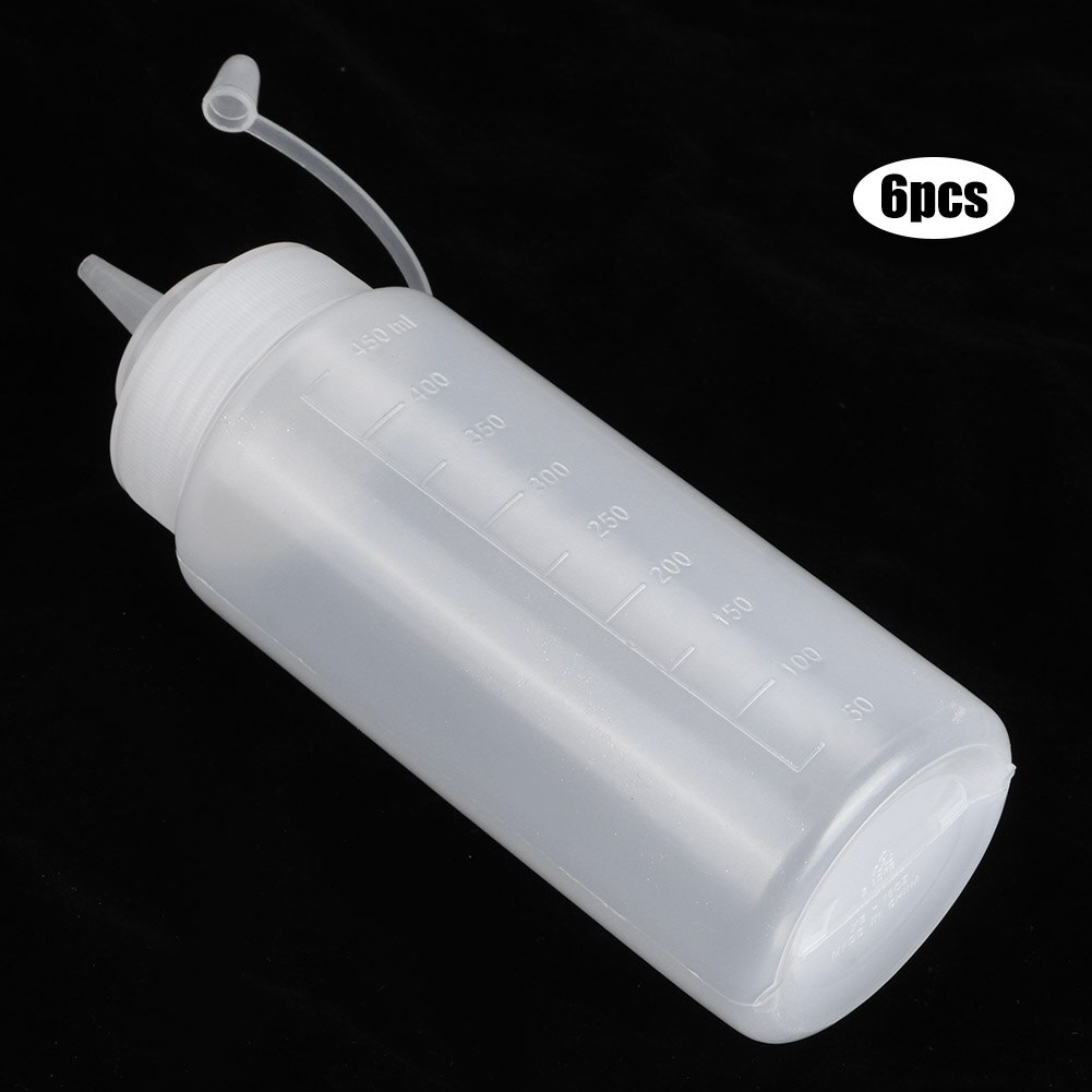 6 stk 180ml krydderiflaske plastik salatdressing klemme flaske spids dyse lille olieflaske køkkenartikler