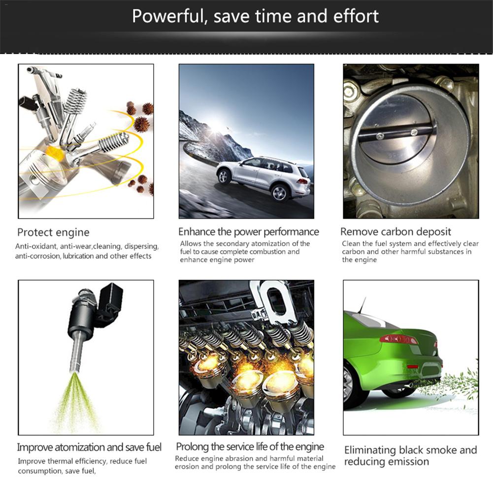 50ml auto benzine brandstof olie saver koolstof reinigingsmiddel verminderen emissies verhogen vermogen verhogen stabilisator brandstofadditief