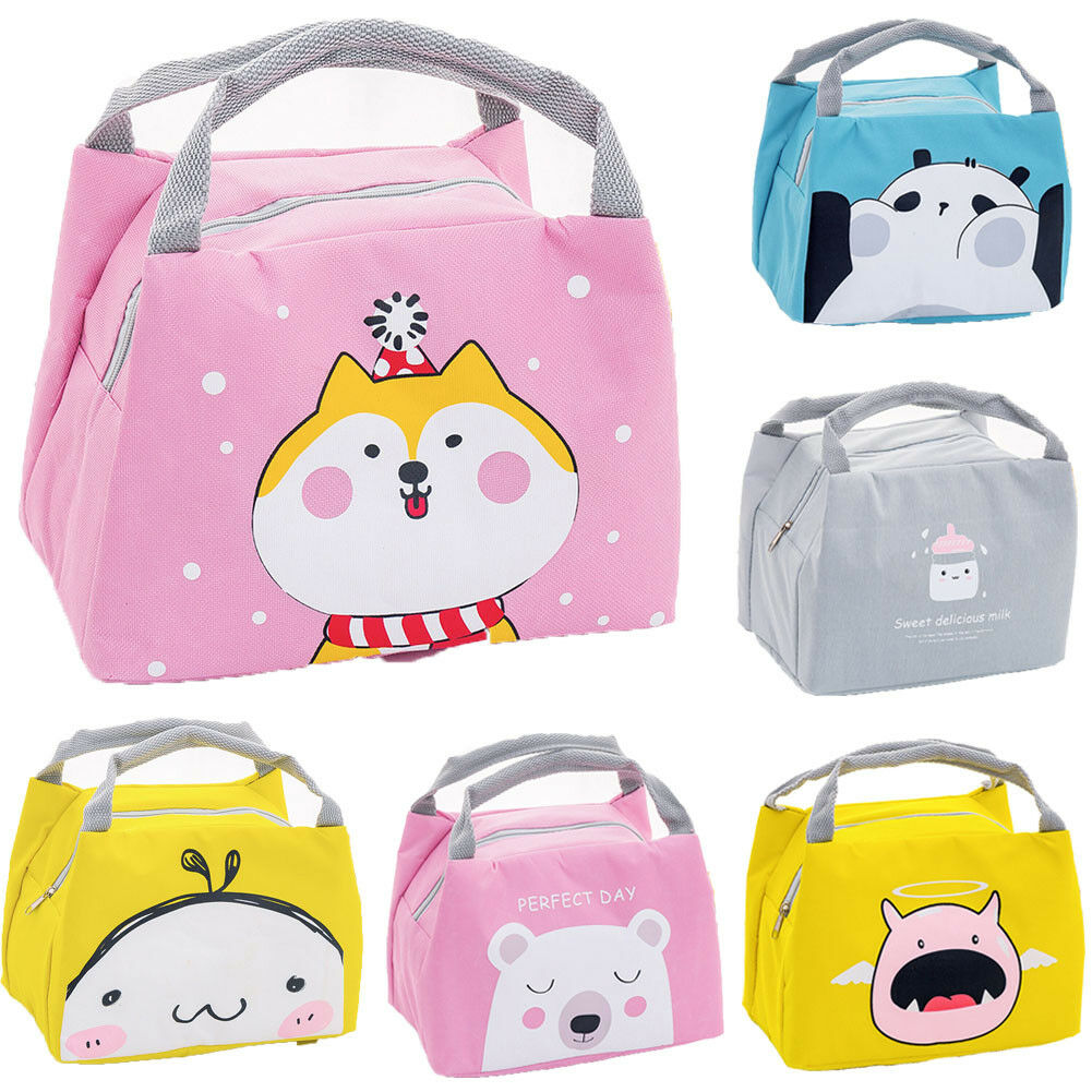 Mignon femmes dames filles enfants Portable isolé sac à Lunch boîte pique-nique fourre-tout refroidisseur thermique isolé Bento boîte à Lunch fourre-tout