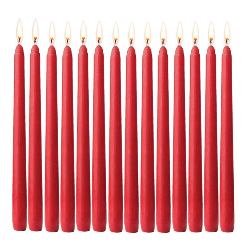 Tall Taper Candles 4 pcs Unscented Advent Taper Candle, Holidays, Church, Celebr J60C: B 14Pcs