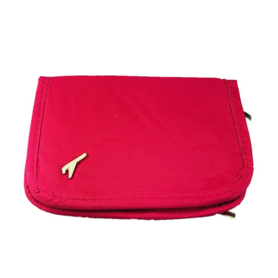 Rits Reizen Paspoorthouder Portemonnee Document Organizer Clutch, Nylon Mannen Ticket Reizen Paspoort Portemonnee Tas: Rood