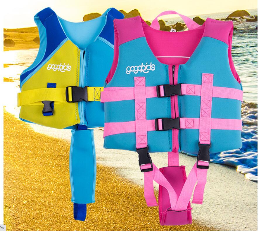 Qualidade superior das crianças do verão coletes salva-vidas barbatanas para meninos e meninas ternos de flutuabilidade coletes neoprene deriva coletes de natação