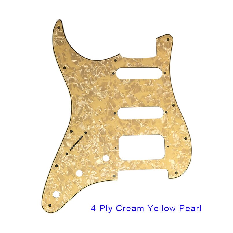 Gitardeler - for usa\mexico fd venstrehendt stratocaster 72 ' 11 skruehull standard humbucker hss gitar plekterbrett skrapeplate: Lysegrønn