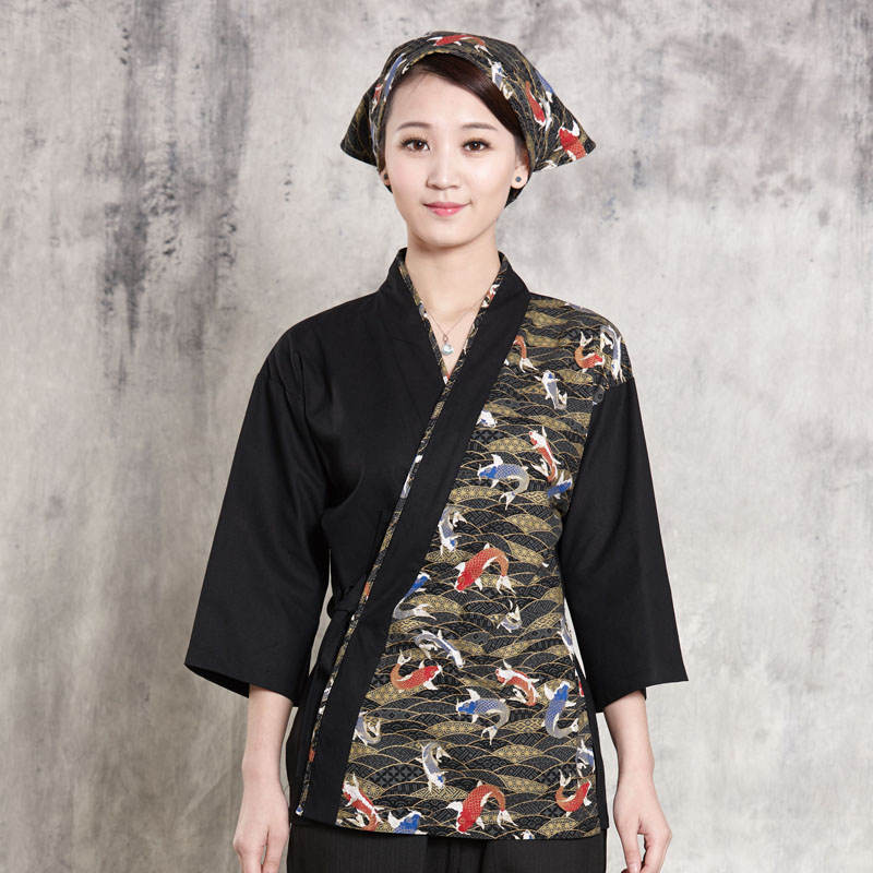 unisex Japanischen stil lebensmittel Service kleidung Sushi Koch jacke Neue Koch arbeit Uniform entwickelt koch anzug Japanischen Kimono