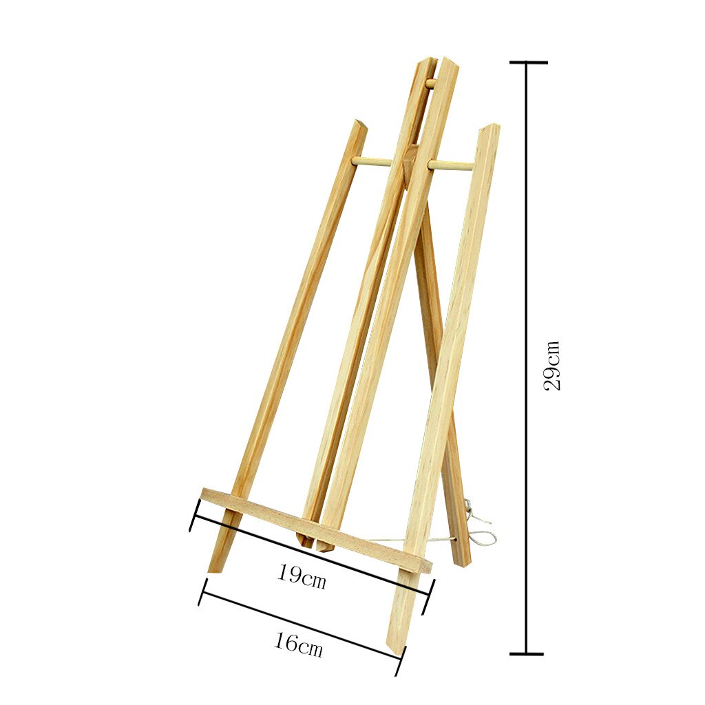 Natural Wood Display Easel Oil Painting Frame Shelf Artist Tripod Tabletop Holder Stand: A