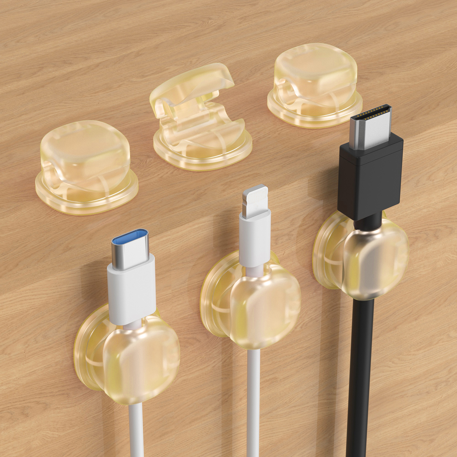 Magnetic Phone Cable Clips Under Desk Cord Holder Wire Smooth Management Keeper Office Kitchen Cable Organizer 3/6PCS: Colored