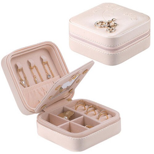 Sieraden Doos Reizen Comestic Sieraden Kistje Organizer Make Lipstick Opbergdoos Beauty Container Ketting Oorbellen Ring Multi-f: 7