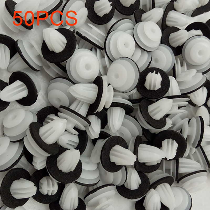 50pcs Car Door Clips Accessories For Mazda CX-5 CX5 CX-7 For MAZDA 3 6 2 ATENZA Axela Universal White+Black Auto Fastener Clips