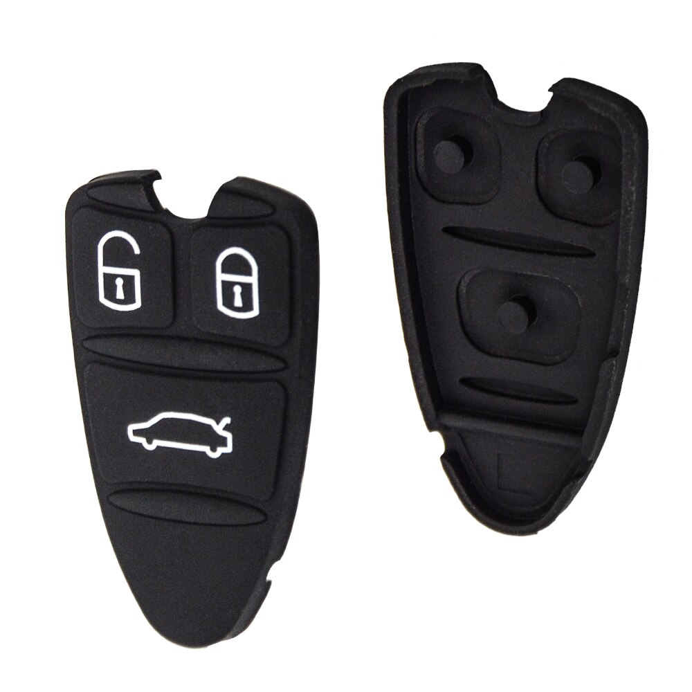 OkeyTech for Alfa Romeo 159 156 Giulietta Brera Spider GT Remote Smart Key Card 3 Button with Uncut Blade & Key Ring Keychain: Rubber Pad