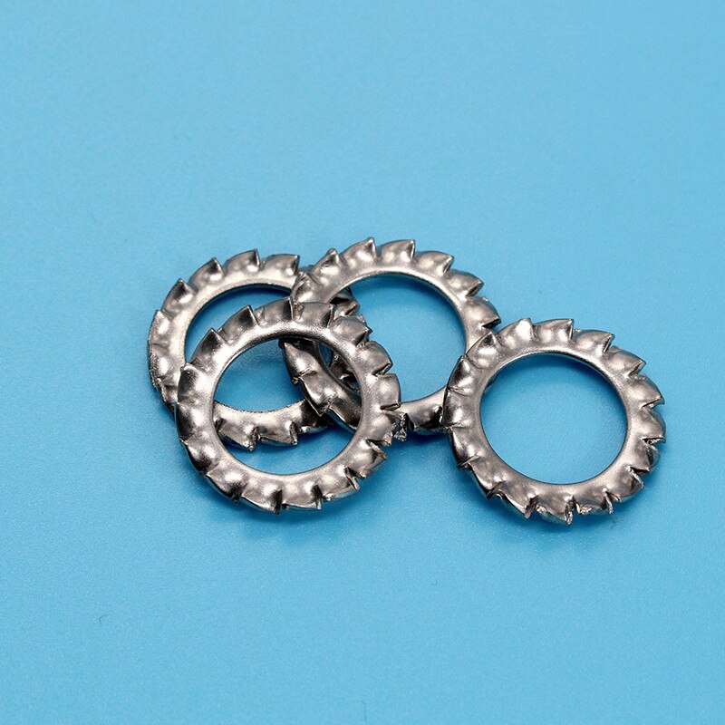 DIN6798A M3 M4 M5 M6 M8 M10 ~M30 Washers External Toothed Gasket Washer Serrated Lock Washer 304 Stainless Steel