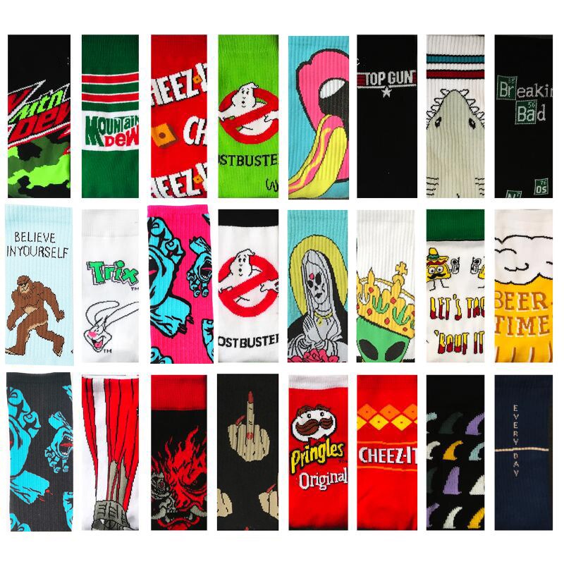 Hip Hop medias de patinaje hombres GOST Buster alienígena Ddragon nuevos calcetines Streetwear baloncesto Sokken