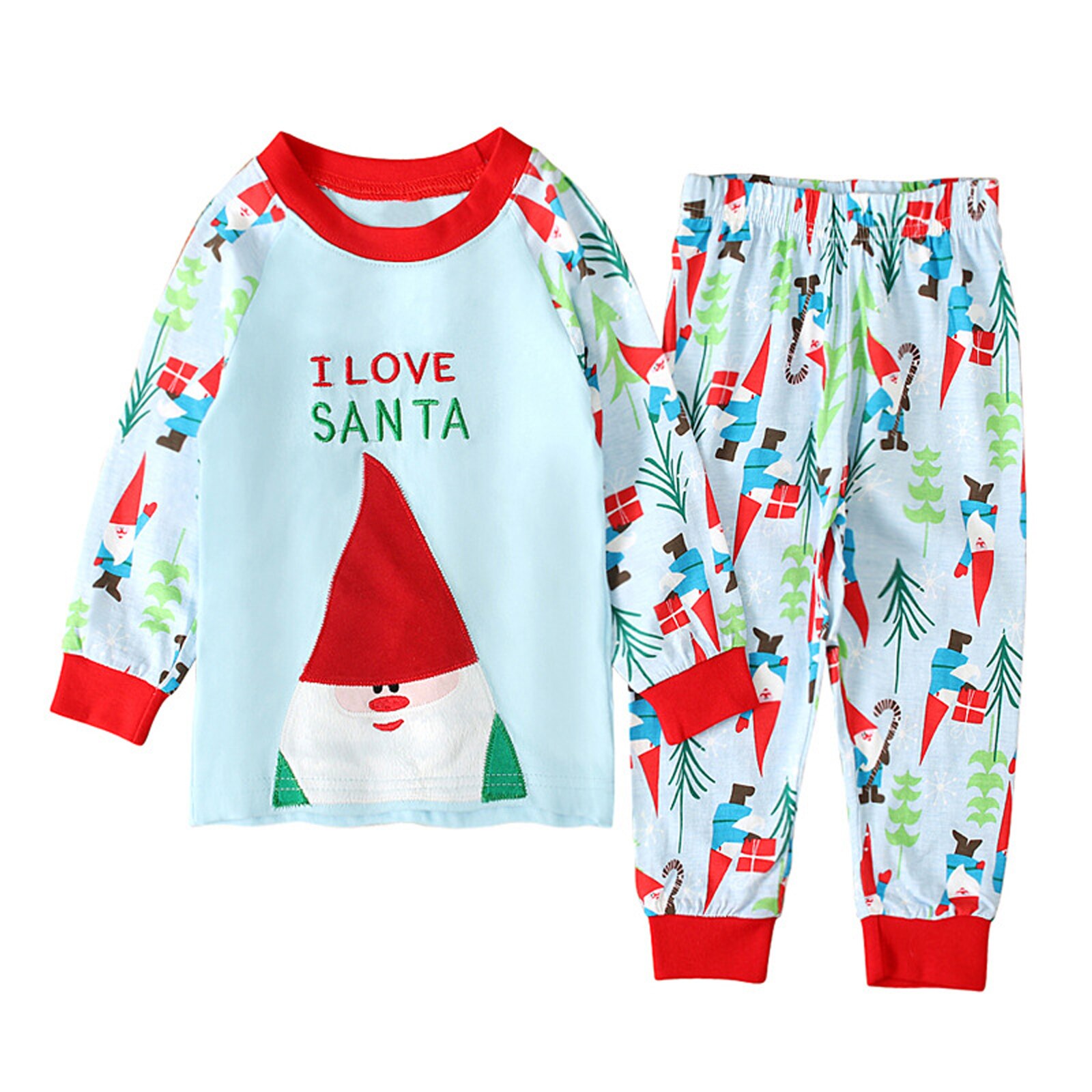 Special offer-boys Santa Claus long-sleeved home wear, Christmas decorations boys long-sleeved shirt: xl