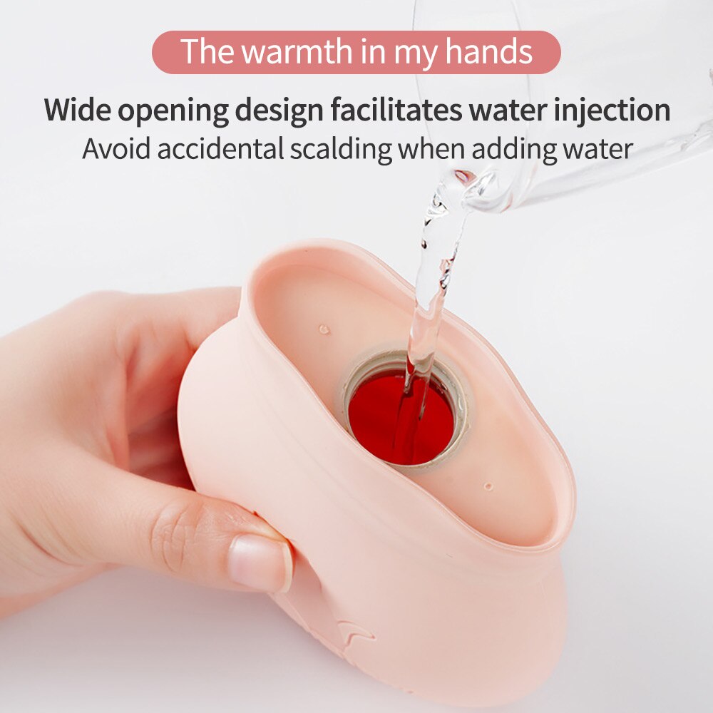 Water Bottle Solid Color Thick Silicone Rubber Water Bottle Irrigation Hand Warmers Warm Palace Warm Bag