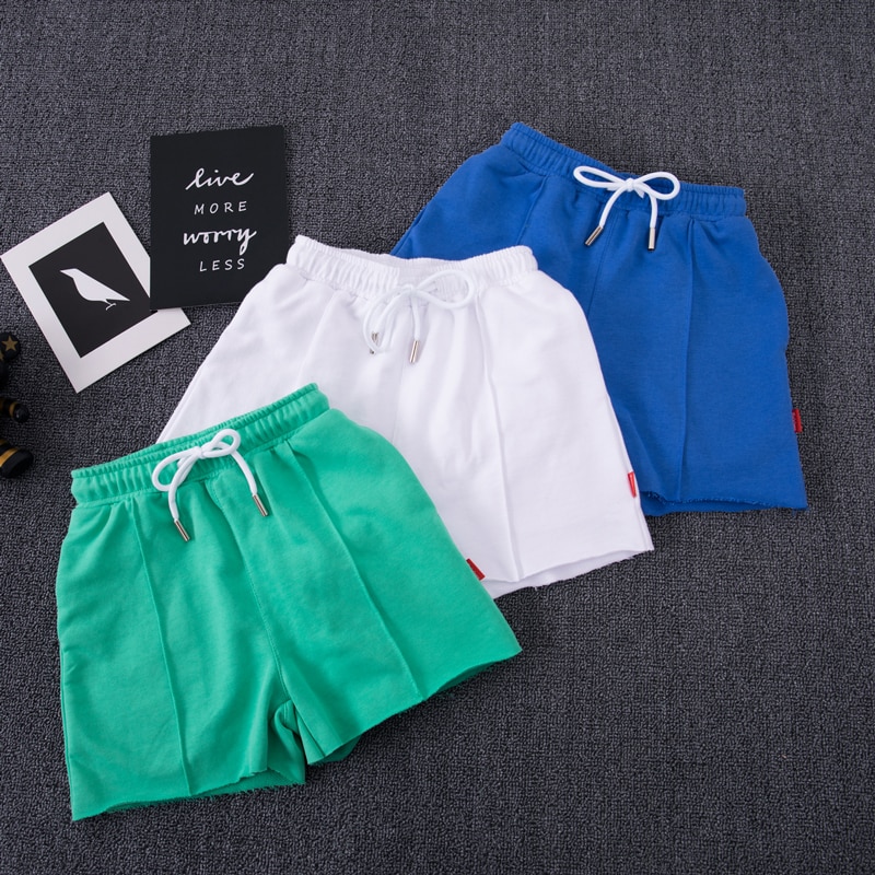 Enfant en bas âge enfants garçons Shorts bébé fille vêtements coton couleur unie pantalon pour adolescent école garçons été Shorts