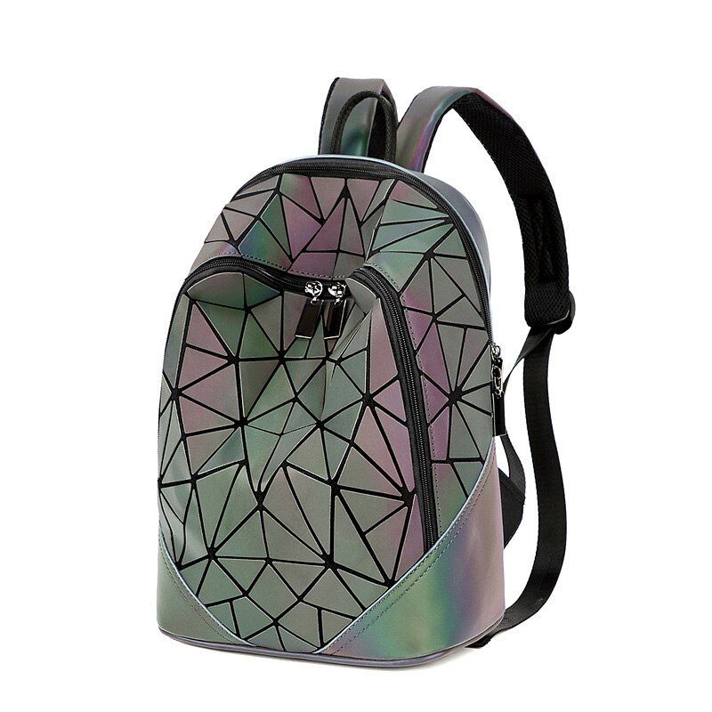 Neue Frauen Leucht Rucksäcke Für Mädchen Täglichen Rucksack Schule Weibliche Geometrie Folding Bao Schule Tasche Reise Bagpack Mochila