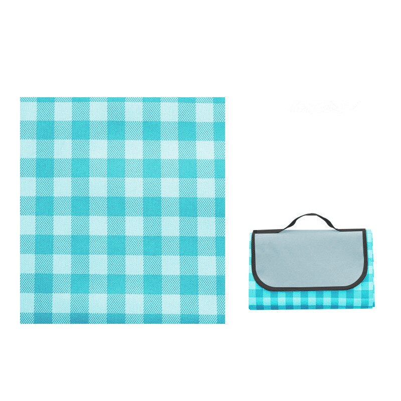 Outdoor Picknick Lichtgewicht Camping Grond Mat Draagbare Waterdichte Pocket Zand Strand Deken Vochtwerende Kussen Matras: Sky Blue / 150x200cm