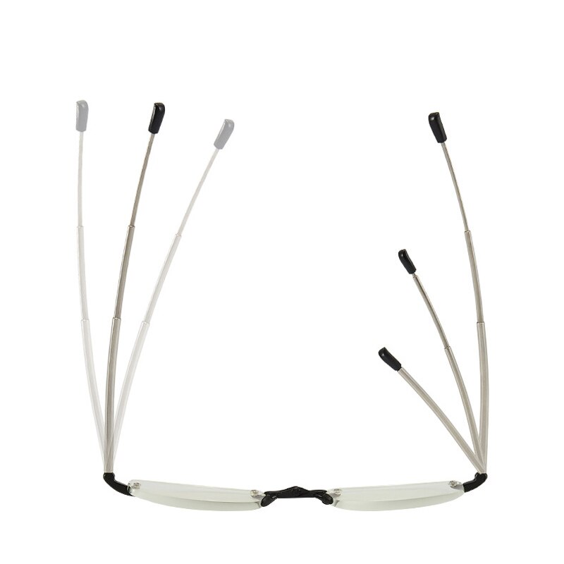 Zilead titaniumlegering anti-blauw licht opvouwbare leesbril heren dames frameloos optisch computer mini portemonnee bril +1.0+4.0