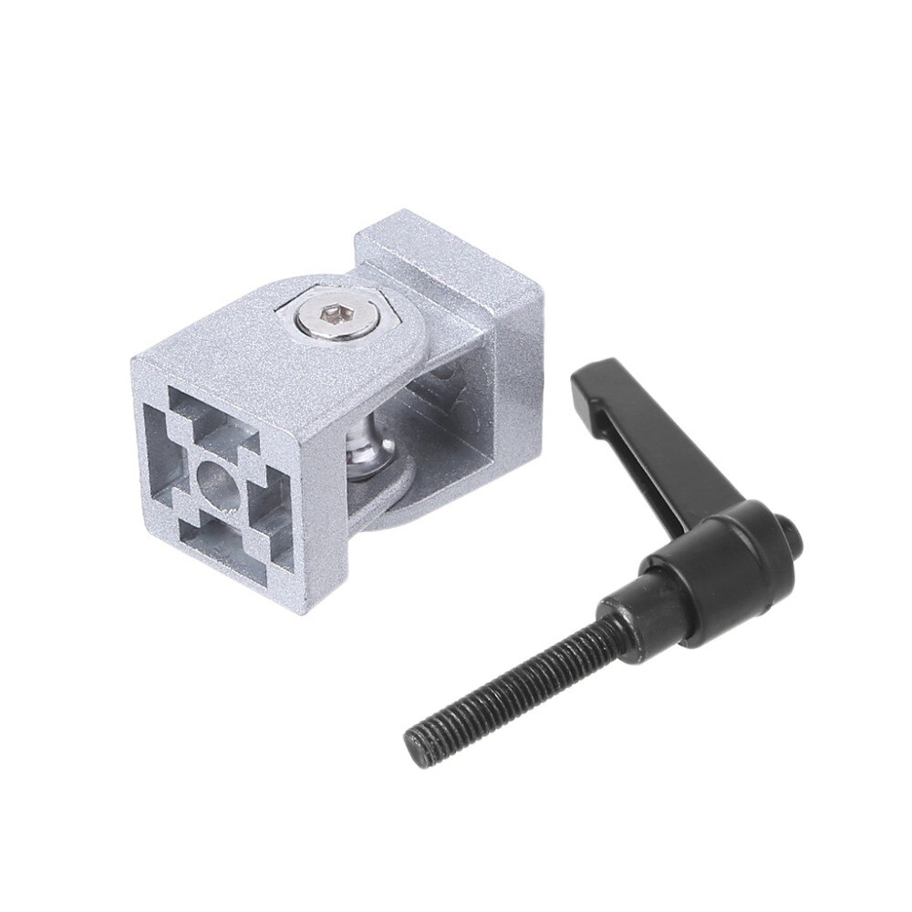 Zinc Alloy Flexible Pivot Joint Connector with Handle Corner Hinge for Aluminum Extrusion Profile 3030S/4040S