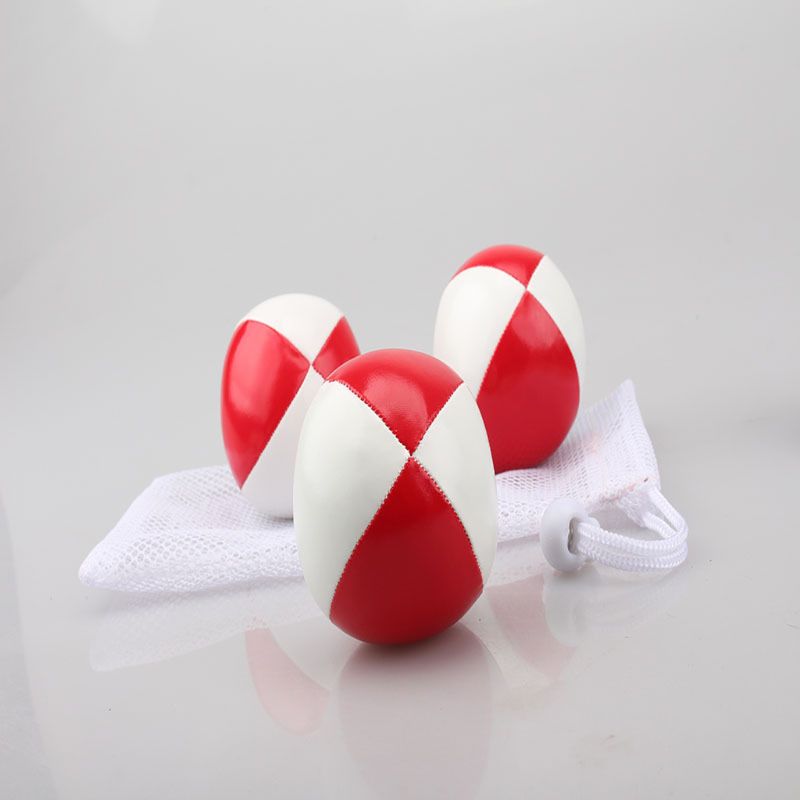 Palline da giocoliere per I Principianti Bambini e Professionale (Rosso Verde Blu)-Resistente Cuoio dell'UNITÀ di elaborazione & no Rimbalzo di Disegno Giocoleria impostato