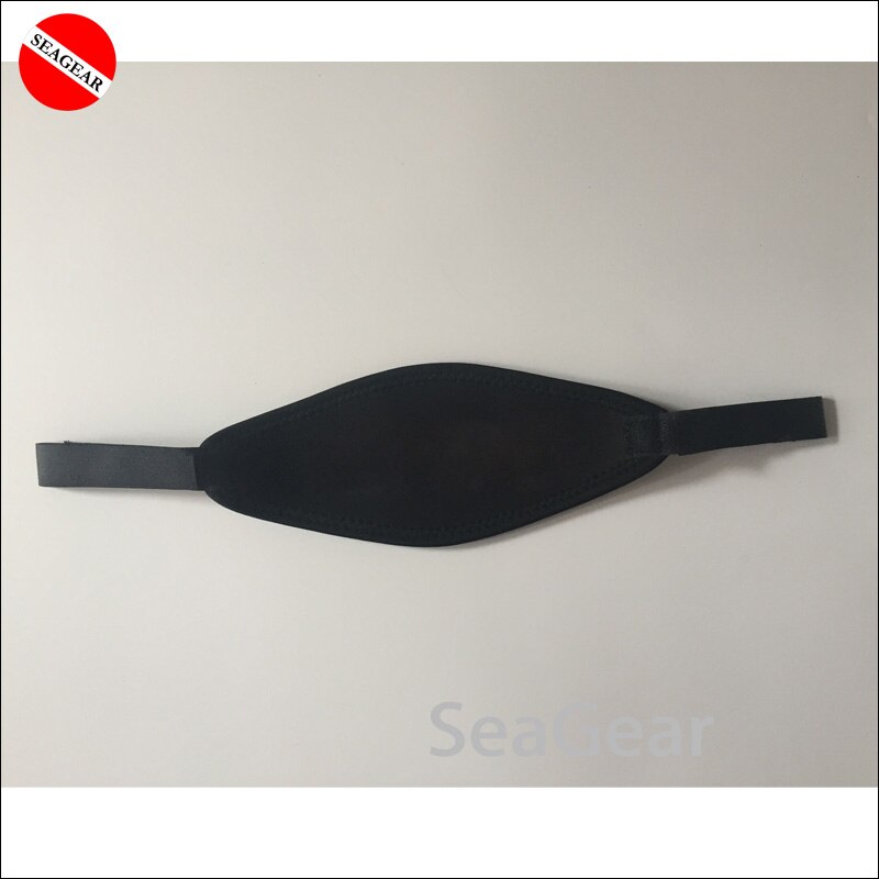 SEAGEAR neoprene snorkeling mask strap cover soft diving swimming mask snorkeling goggles strap: Black strap