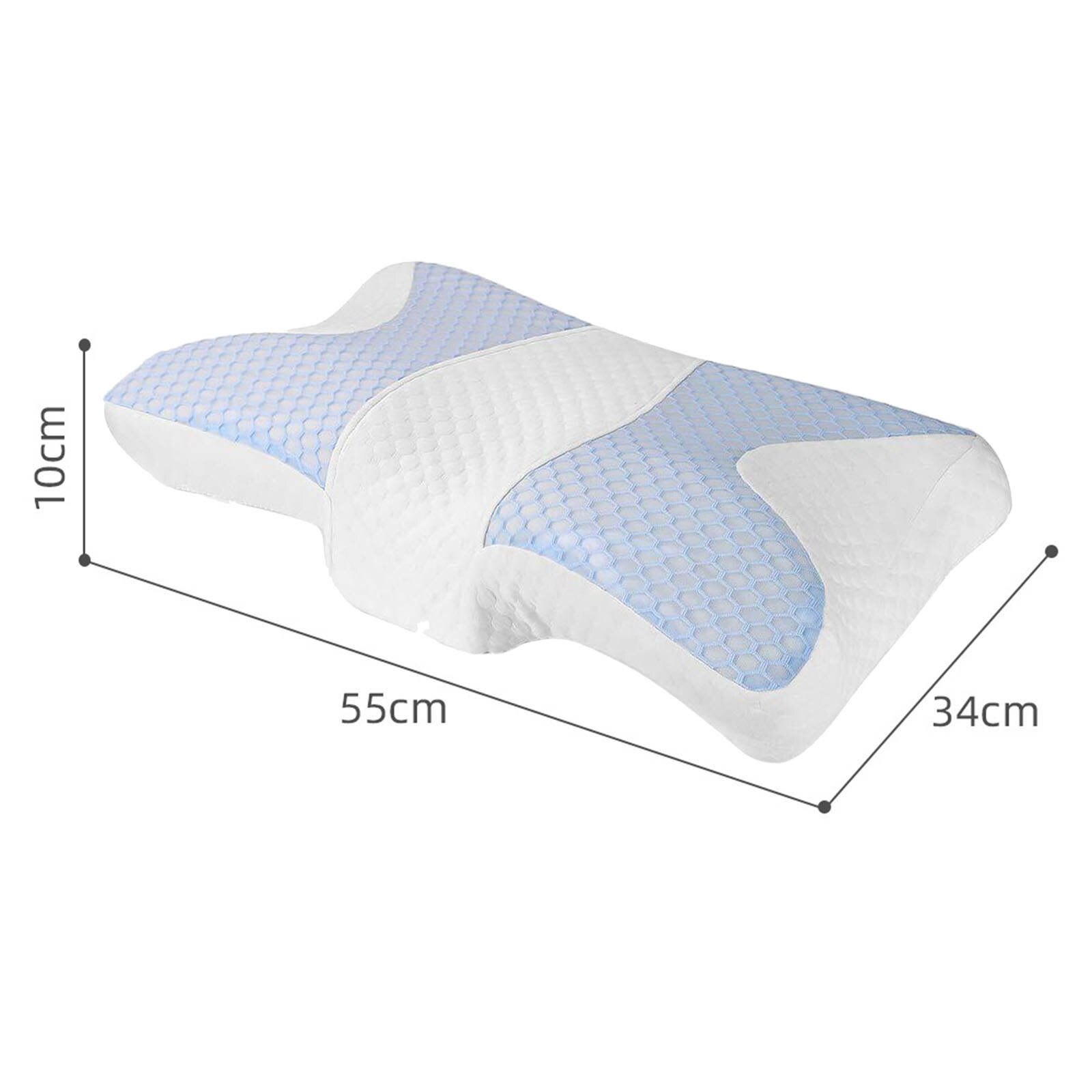 Cervical Memory Foam Pillow for Sleeping Orthopedic Neck Pillow with Contouring Neck Pain Ease for Side/Back/Stomach Sleeper