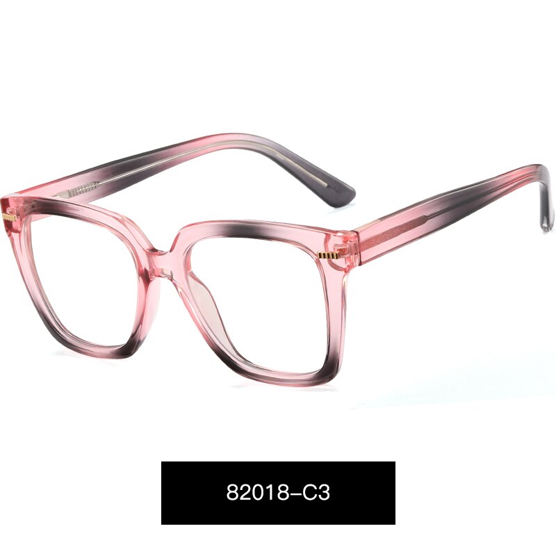 Women Glasses Frame Optical Prescription Eyewear TR-90 Plastic Full Rim Flexible Eyeglasses Man and Woman Colorful: C3
