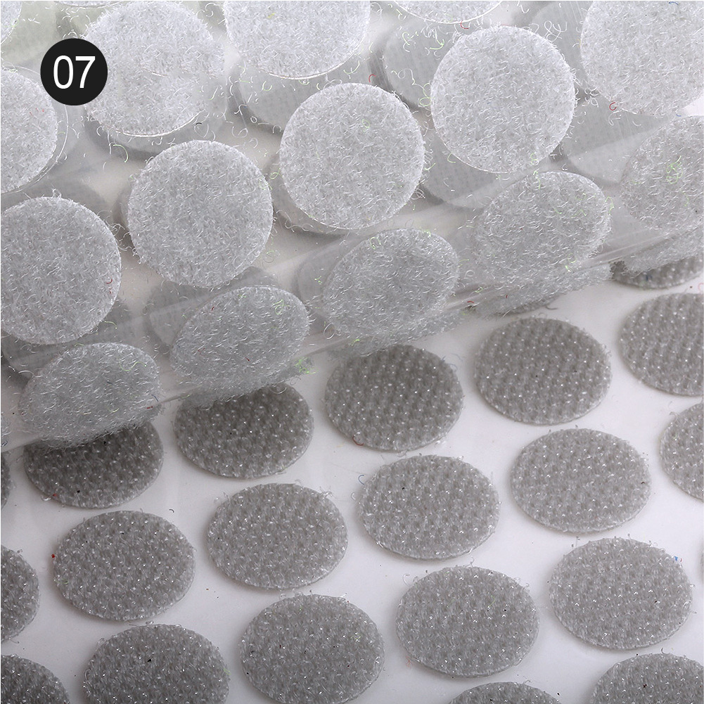 Round Dots Strong Self Adhesive Fastener Tape 10mm 15mm Velcro Nylon Hook Loop Sticker Tape Sewing Craft DIY Accessories: Color 7 / 15mm 100pair