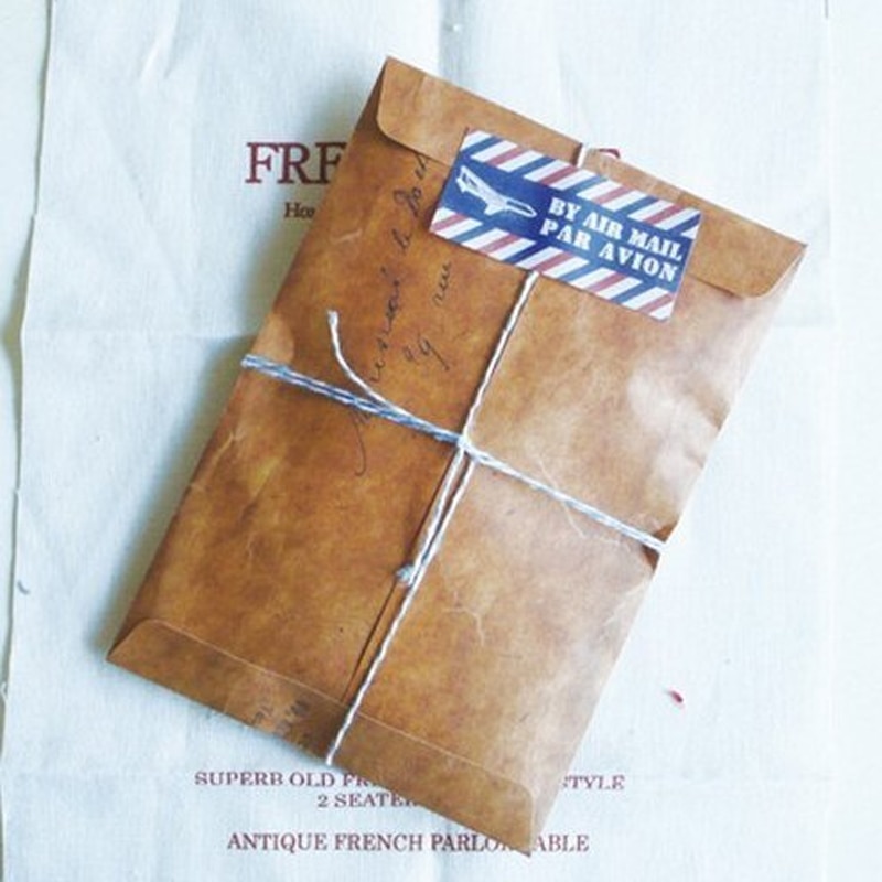 10 st/lot vintage kraftvax kuvert bröllop invatate kuvert vykort omslag sobres papel brevpapper zakka