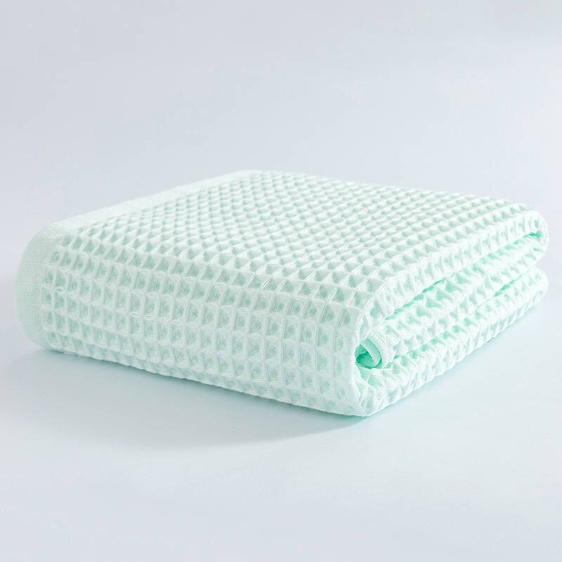 Baumwoll-Waffel-Badetuch für Damen und Herren, Badezimmerhandtuch, Erwachsene, 70 x 140 cm: Schwarz / 2 stücke
