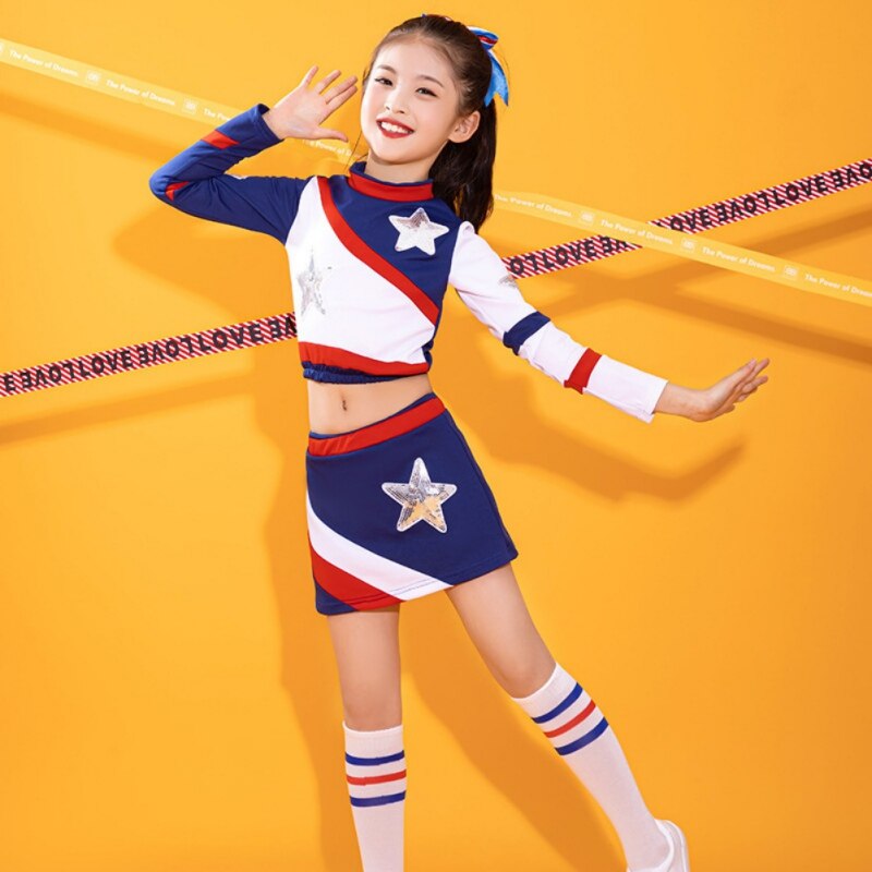 Girls Cheerleading Uniforms Basketball Soccer Cheer Leader Costume Suit Cheerleading Uniforms Sports Clothes Sport: 130