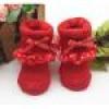 Toddlers Combed Cotton Ankle Socks Baby Girls Bowknots Socks Soft Sole Anti-Slip Baby First Walkers Shoes: Red