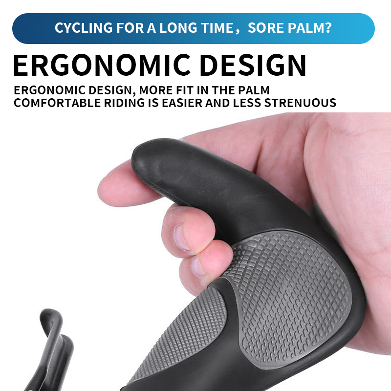 Bucklos Ergonomie Fietsgrepen Breder Fietsstuur Grip Hoorn Vormige Mtb Grepen Verlengde Bar Fietshandvat Accessoires