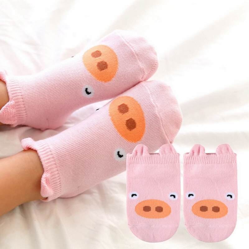 Baby Jongen Sokken Pasgeborenen Katoen Zomer Aumtumn Cartoon Dier Sokken Baby Anti-Slip Toddle Sokken Meisjes Korte Sokken voor 0-2Years