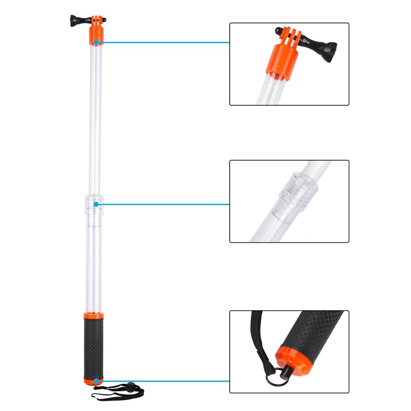 Monopod Selfie Stick Voor Gopro Stok Uitschuifbare Baton Selfie Waterdichte Drijvende Handheld Sticks Voor Gopro Hero 3 Xiaoyi