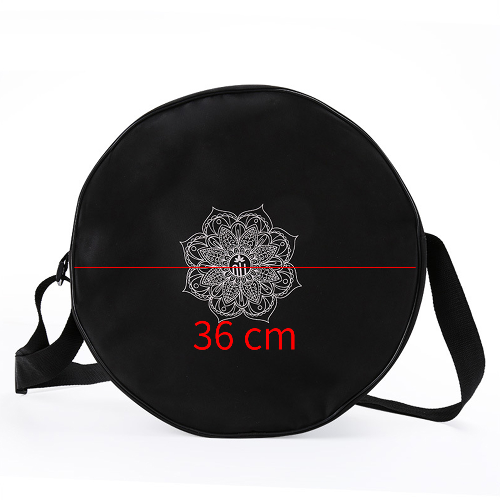 Verstellbarer riemen, bedruckte nylon-twill-sporttasche mit doppelreißverschluss, runder aufbewahrungsmöglichkeit für fitnessgeräte, yogatasche mit rollen, staubdicht, zum umhängen, als schultertasche geeignet