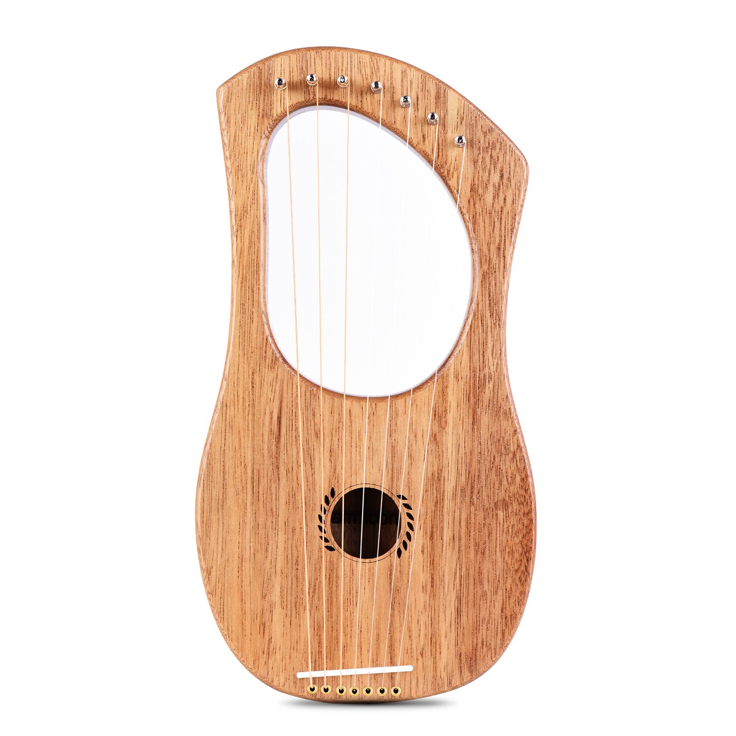 7-String Lier Harp Oude Stijl Lyres Terminalia Hout String Instrument Met String Set Stemsleutel Schoonmaakdoekje 2 stuks Picks