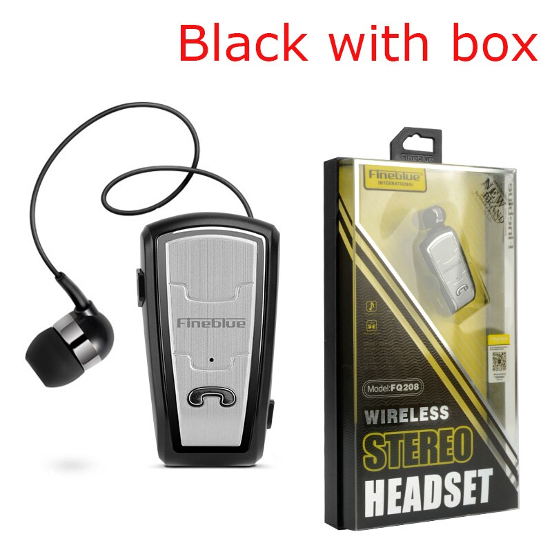 Fineblue-Mini auriculares inalámbricos FQ208 con Bluetooth 4,0, estéreo, con Clip, cancelación de ruido, pk F910, F920, F930, F960, F980: Black with box