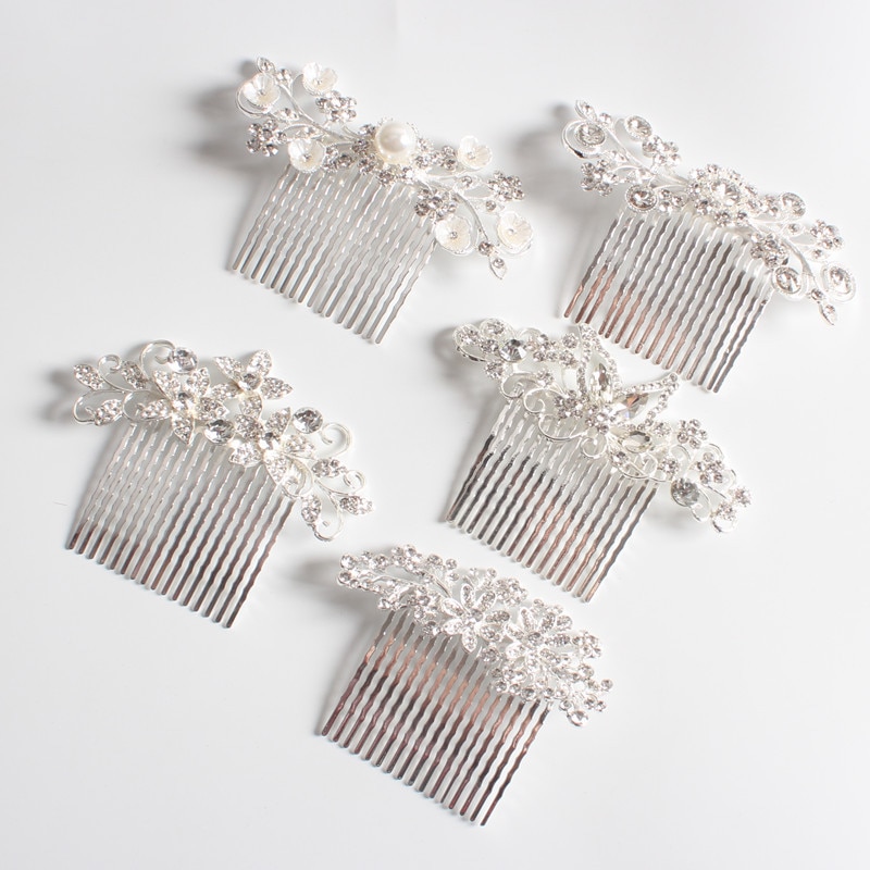 Peigne pour coiffure de mariée, magnifique accessoire de cheveux, à clips, bijoux avec perles, ornements de cheveux