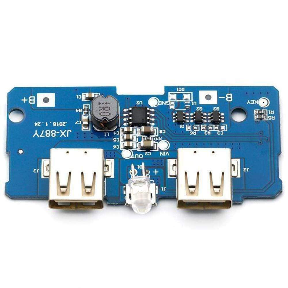 5V 2A Dual USB Power Bank Charger Step Up Boost Power Supply 2A Output 1A Input