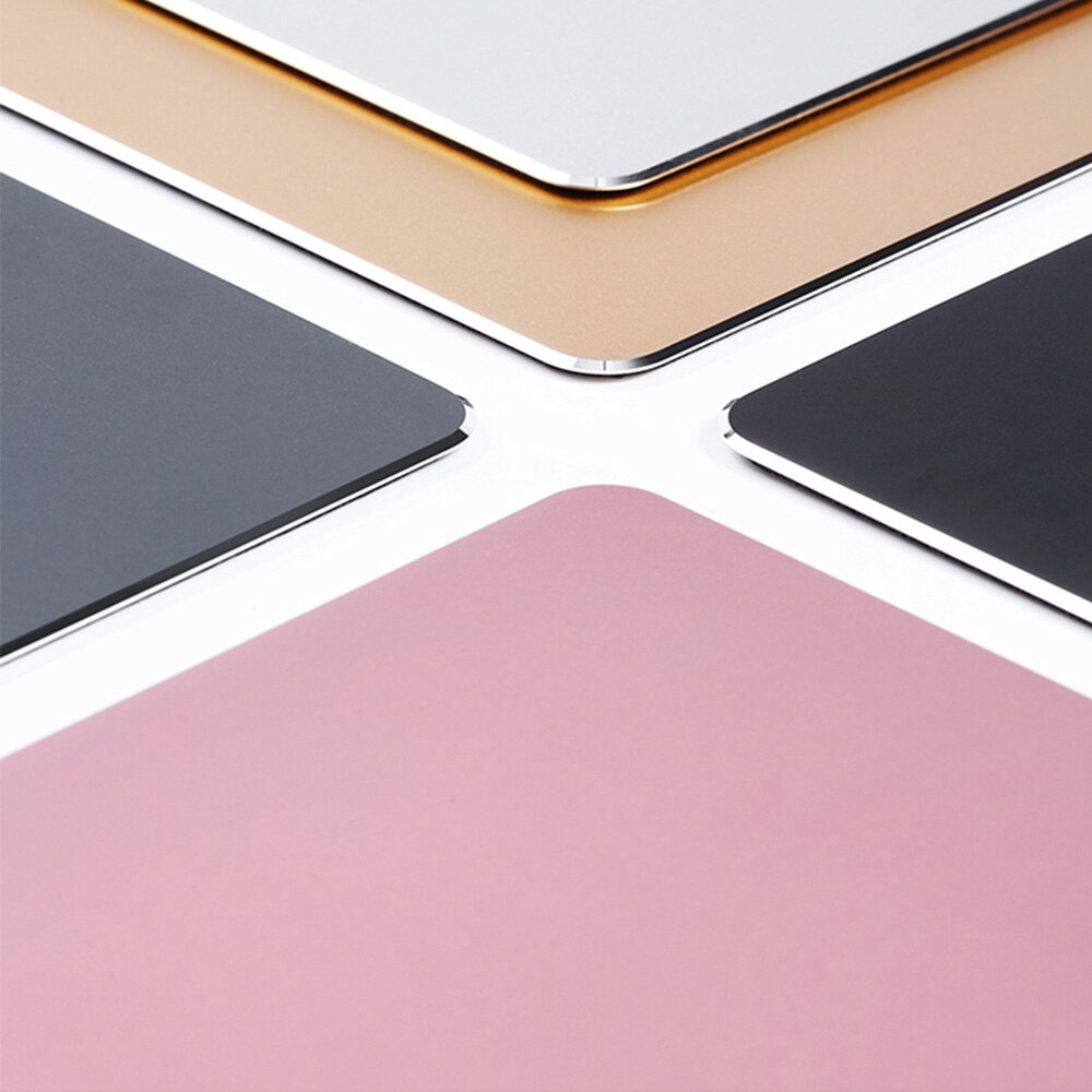 Tapis de souris en aluminium en métal tapis de souris mince magique lisse dur Double face étanche contrôle rapide et précis pour le bureau à la maison